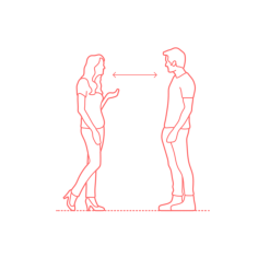 Humans Standing Spacing Personal Space Tracing Svg Vector, Free Vectors File